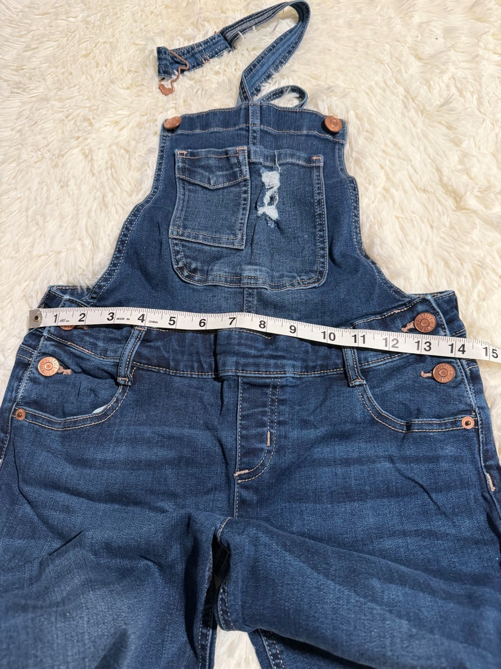 Justice Blue Jumpsuit with Distressed Details - Picture 11 of 13